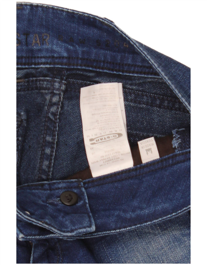 Jeans slim feminino G-STAR W28 L32 algodão azul