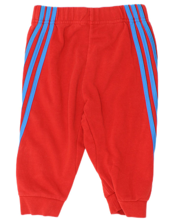 Adidas meninos calças de treino joggers 2-3 anos algodão vermelho