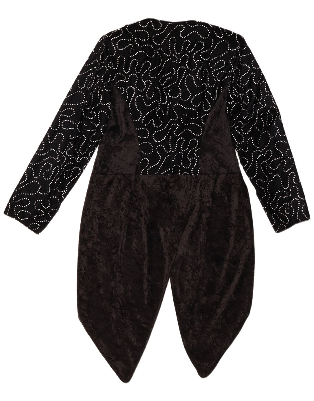 Jaqueta blazer feminina VINTAGE com padrão abstrato IT 42 médio preto