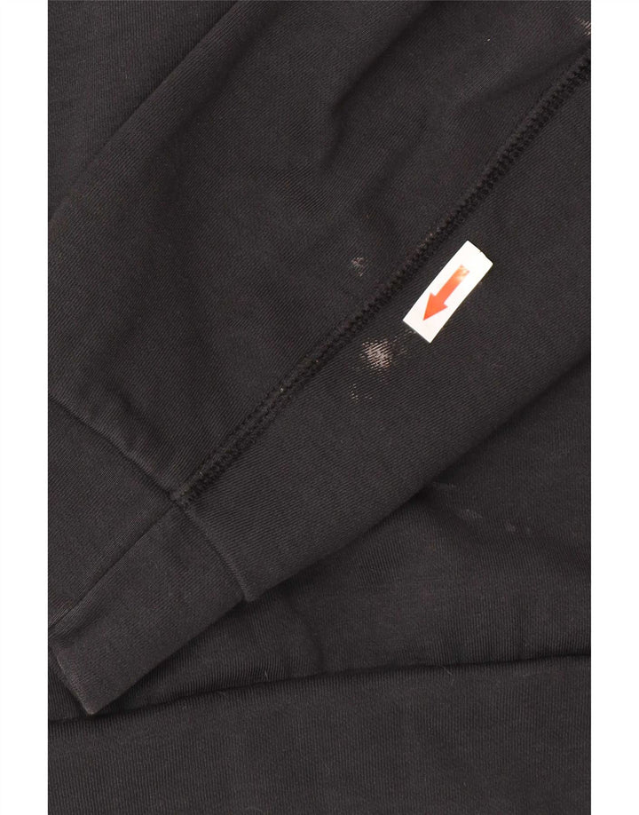 Moletom masculino Nike com zíper e gola alta de algodão preto médio