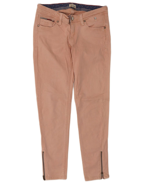 Calça casual slim feminina Tommy Hilfiger W28 L26 algodão rosa