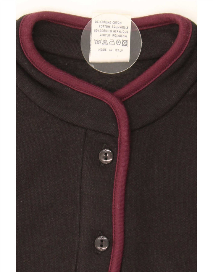 Campagnolo feminino oversized gráfico moletom jumper Reino Unido 16 grande preto