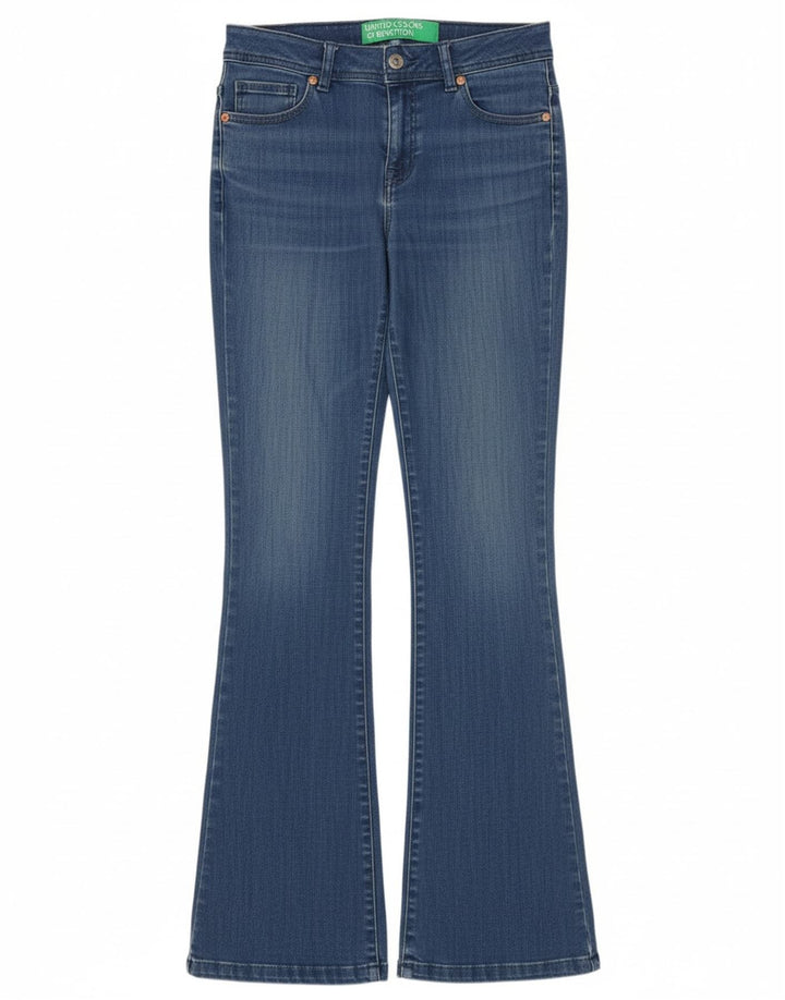 Calça jeans feminina BENETTON W26 L33 azul algodão