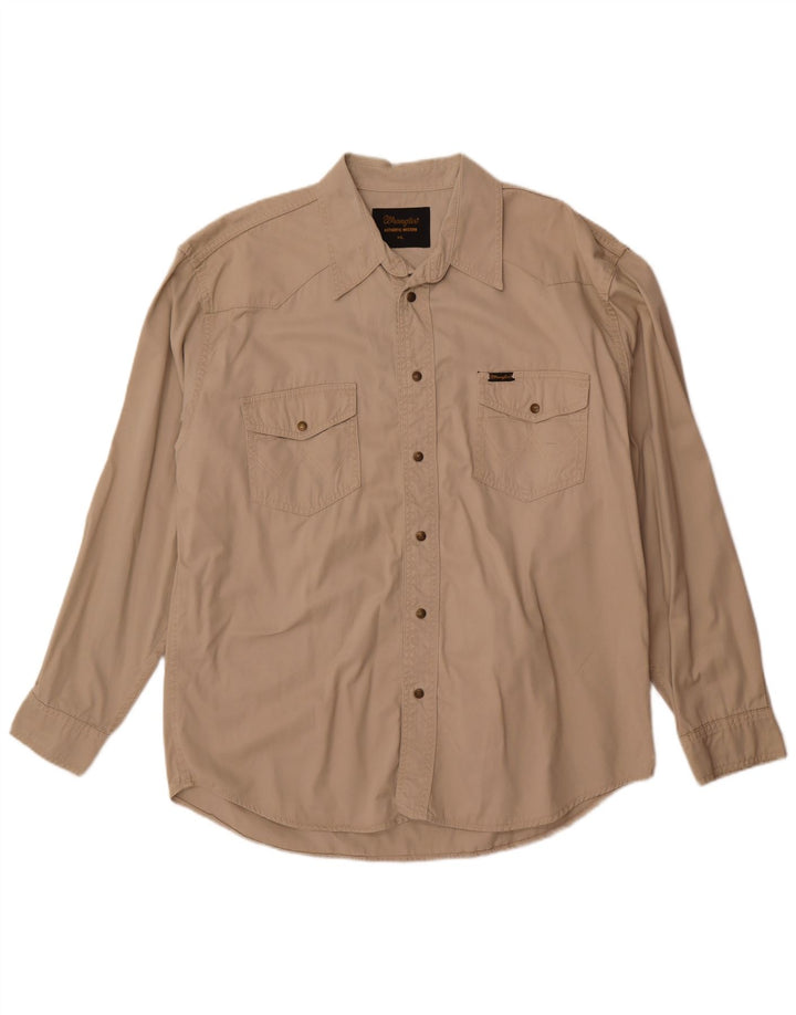 Camisa masculina Wrangler 2XL algodão bege