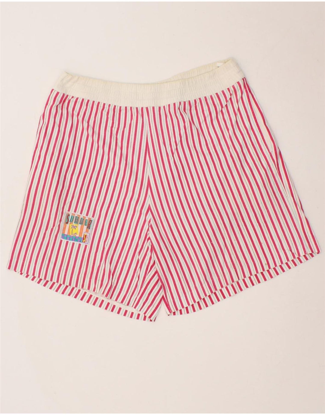 Roupa de banho masculina VINTAGE grande listrada rosa