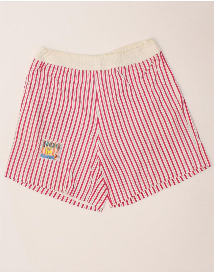 Roupa de banho masculina VINTAGE grande listrada rosa