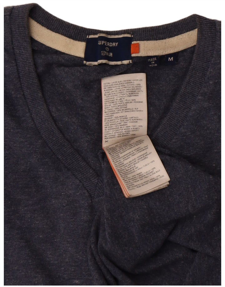 Camiseta masculina Superdry Top médio algodão azul marinho