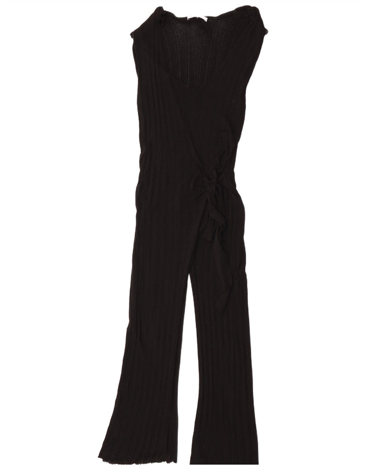 Macacão feminino sem mangas Zara Reino Unido 14 grande viscose preta