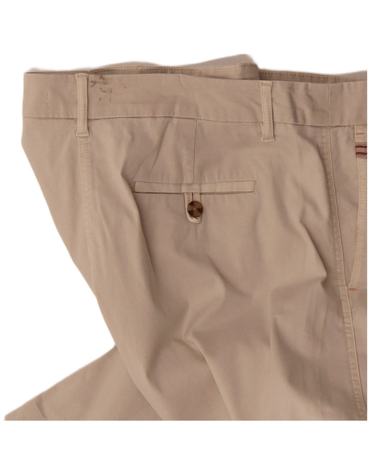 Calça Chino Feminina Marks & Spencer Reino Unido 14 Médio W30 L27 Algodão Bege