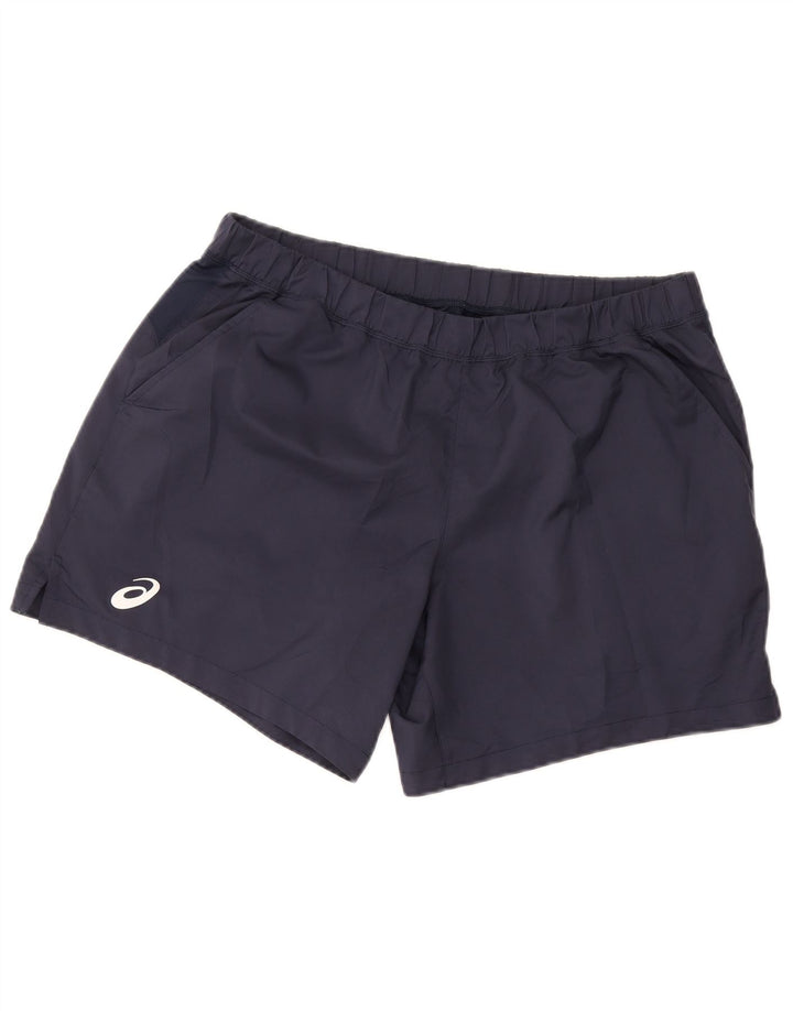 Shorts esportivos masculinos Asics XL azul marinho poliéster
