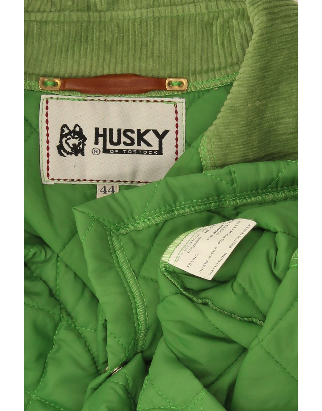 Jaqueta acolchoada masculina Husky UK 44 2XL poliamida verde