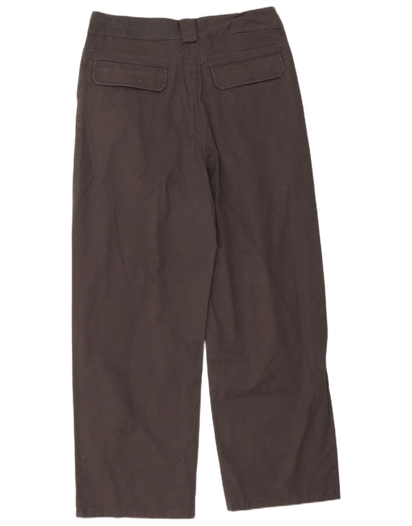 Calça feminina Kookai cintura alta cortada UE 36 pequena W28 L26 marrom