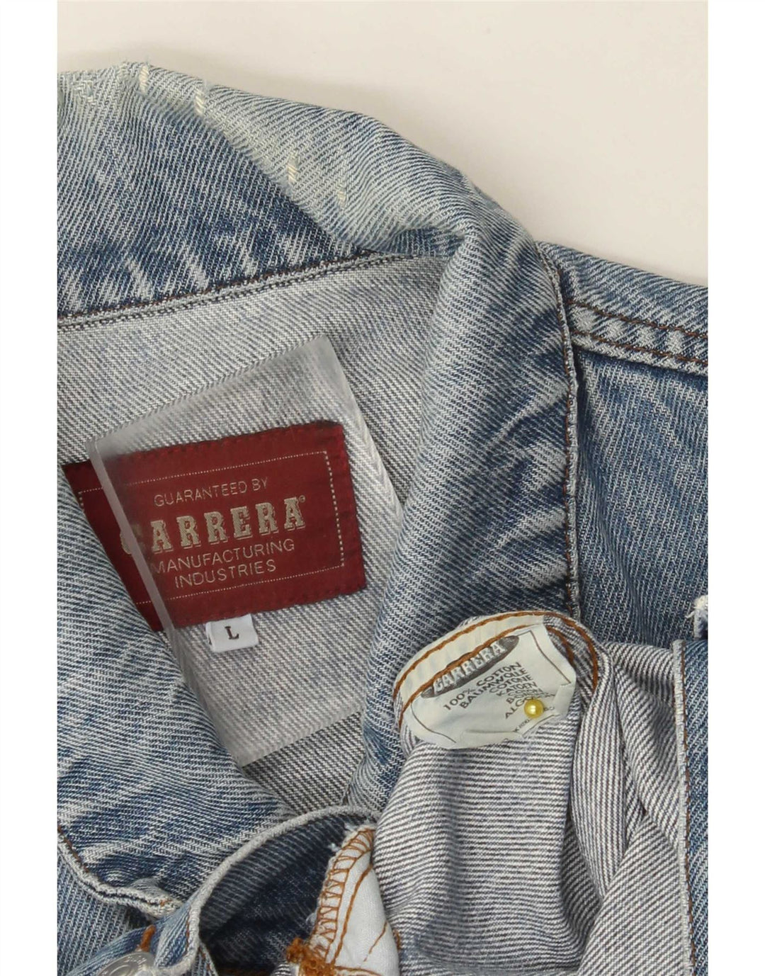 Jaqueta jeans masculina Carrera UK 40 grande algodão azul