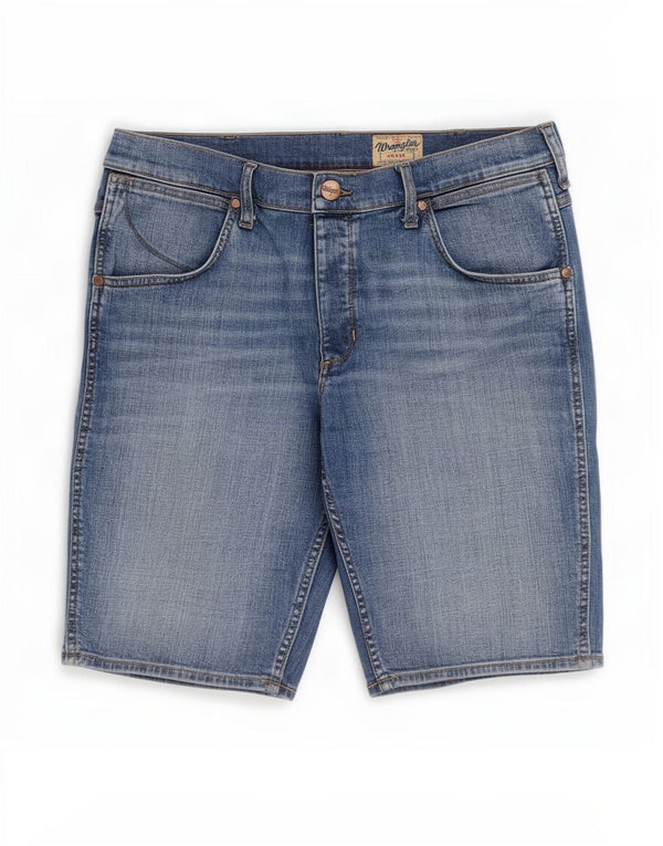 Wrangler Mens Crank Denim Shorts Grande W36 Azul Algodão
