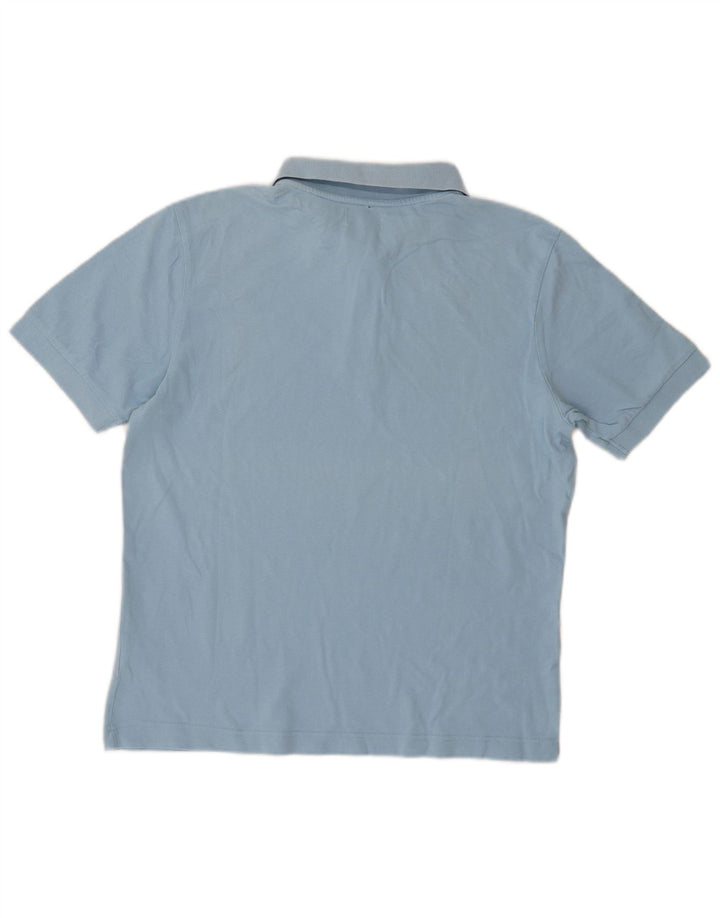 Camisa polo masculina Kappa algodão azul médio