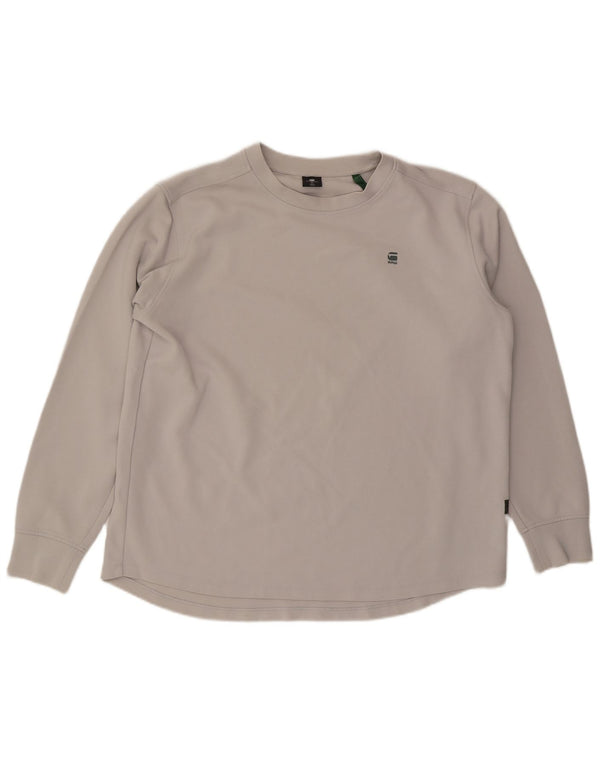 G-Star Mens Top Manga Longa XL Algodão Cinza