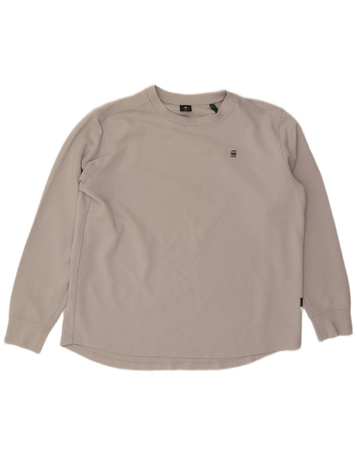G-Star Mens Top Manga Longa XL Algodão Cinza