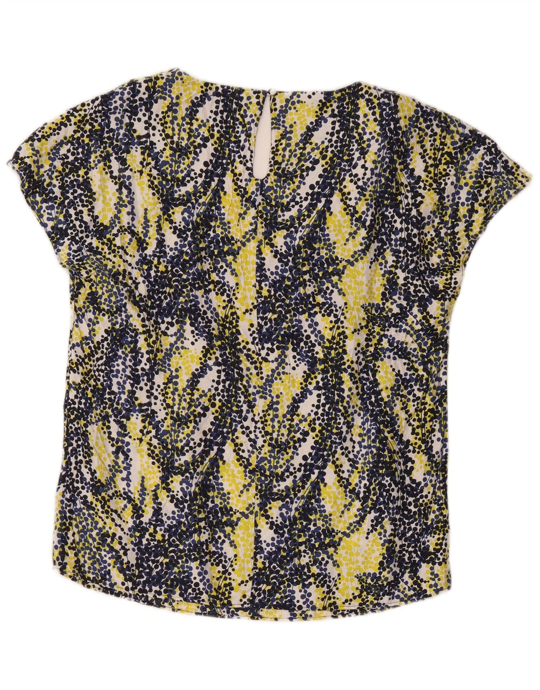 Blusa feminina Boden UK 14 grande viscose manchada multicolorida