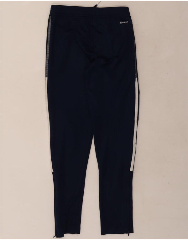 Calças de treino Adidas Boys Aeroready 11-12 anos azul marinho poliéster