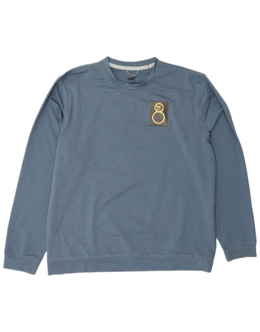 PUMA Mens Graphic Moletom Jumper XL Azul Flecked
