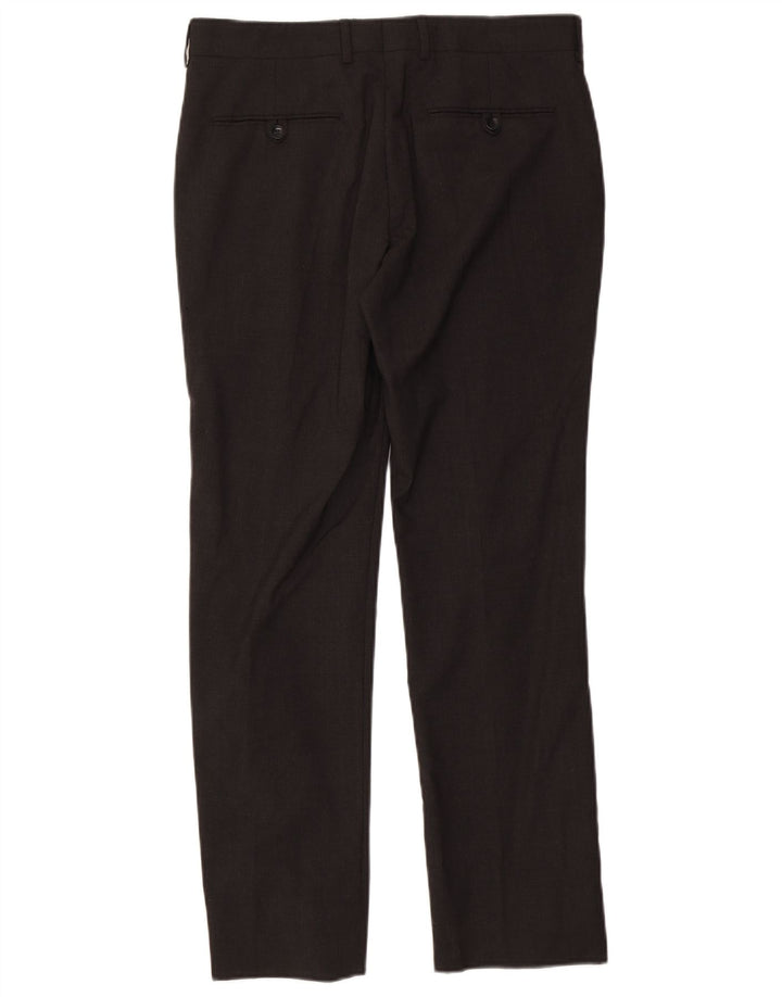 Calça masculina Zara Straight Suit EU 40 Médio W31 L30 Cinza Poliéster