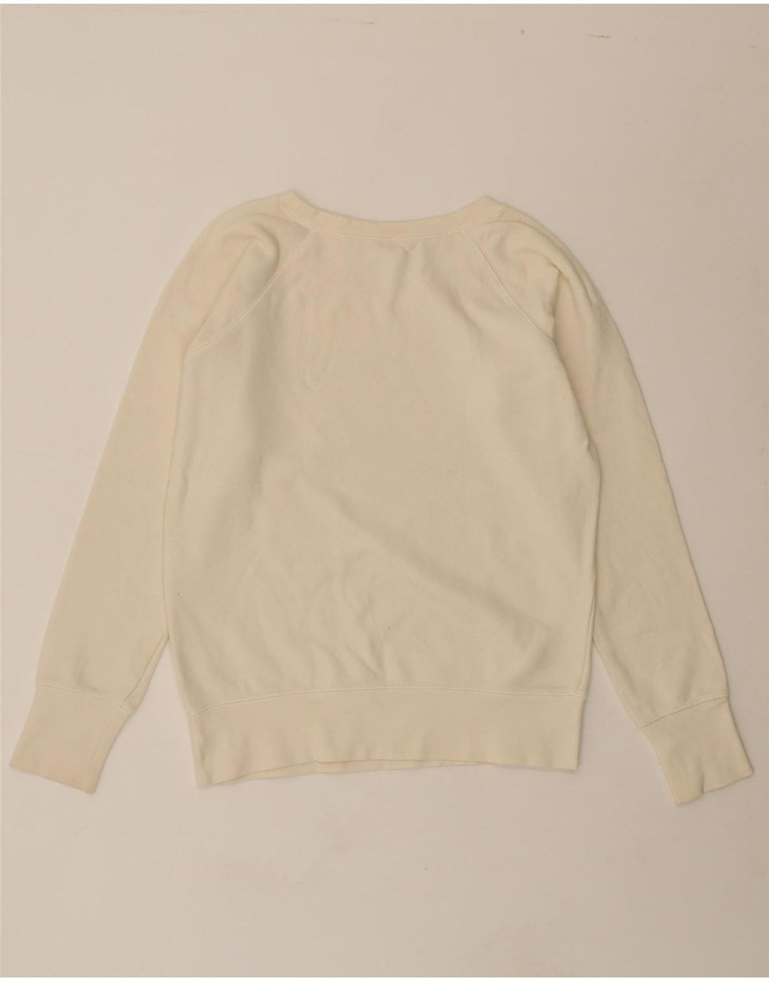 UNIQLO Womens Graphic Sweatshirt Jumper UK 6 XS Off White Cotton Vintage Uniqlo and Second-Hand Uniqlo from Messina Hembry 