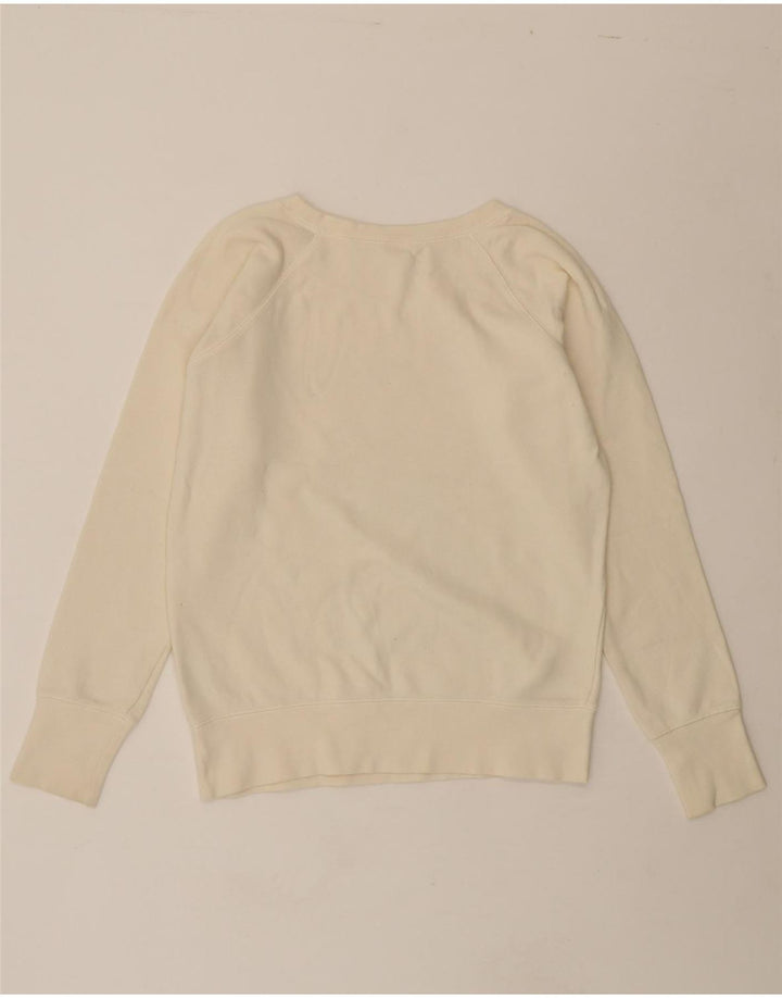 UNIQLO Womens Graphic Sweatshirt Jumper UK 6 XS Off White Cotton Vintage Uniqlo and Second-Hand Uniqlo from Messina Hembry 