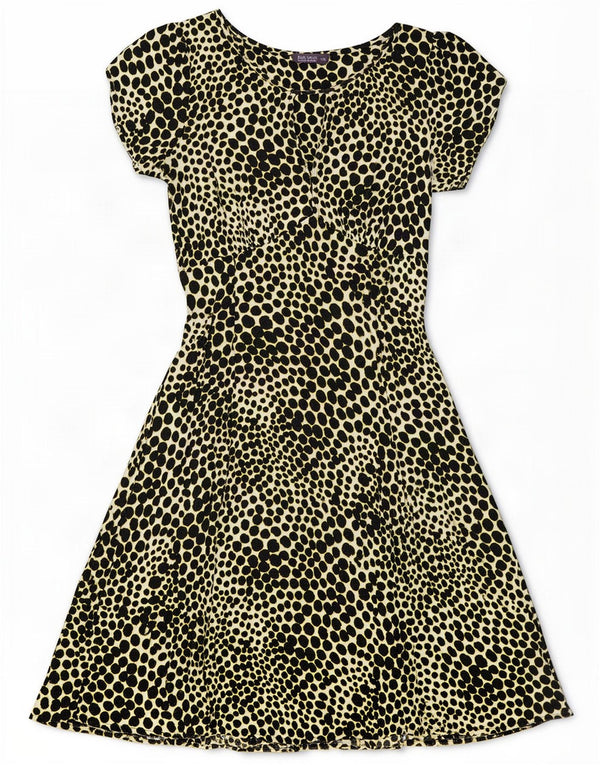Vestido feminino Marks & Spencer A-Line Reino Unido 10 pequeno estampa animal multicolorido