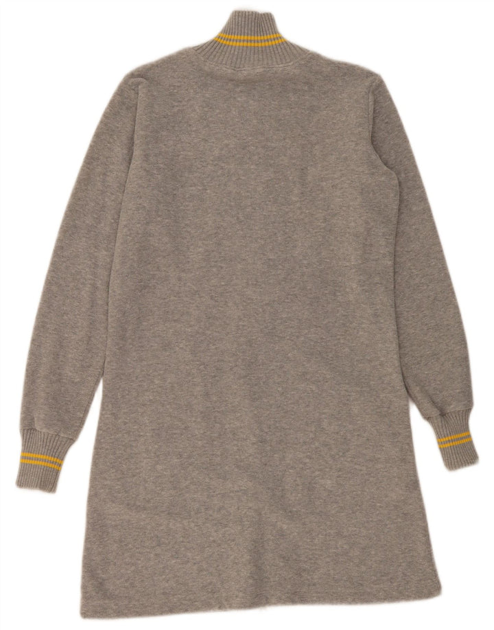 Suéter feminino Fila Longline Oversized Cardigan UK 10 pequeno algodão cinza