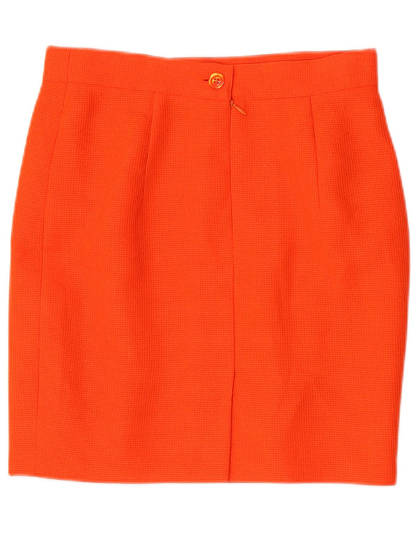 Saia lápis feminina Belmar IT 44 médio W28 viscose laranja