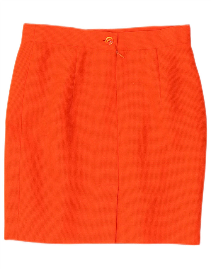 Saia lápis feminina Belmar IT 44 médio W28 viscose laranja