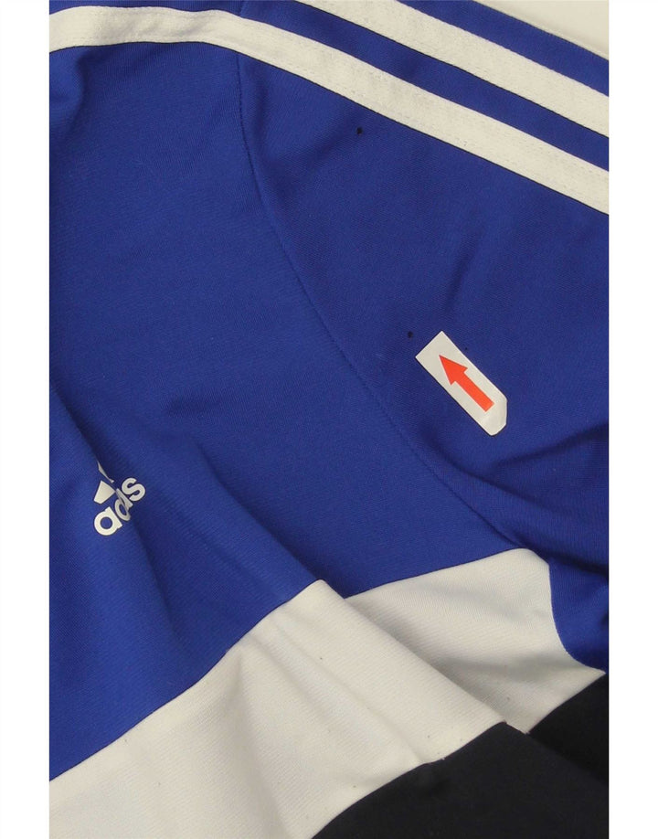 Jaqueta Adidas Meninos Treino Top 13-14 Anos Azul Colorblock Poliéster