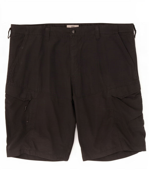 Shorts cargo masculino Marks & Spencer W42 2XL algodão preto