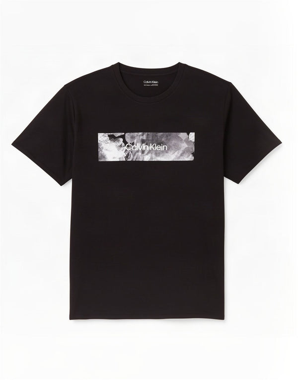 Calvin Klein Camiseta masculina gráfica Top 2XL algodão preto