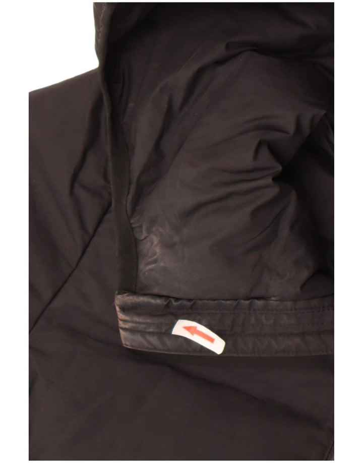 Casaco acolchoado com capuz feminino Adidas UK 4/6 XS preto poliéster