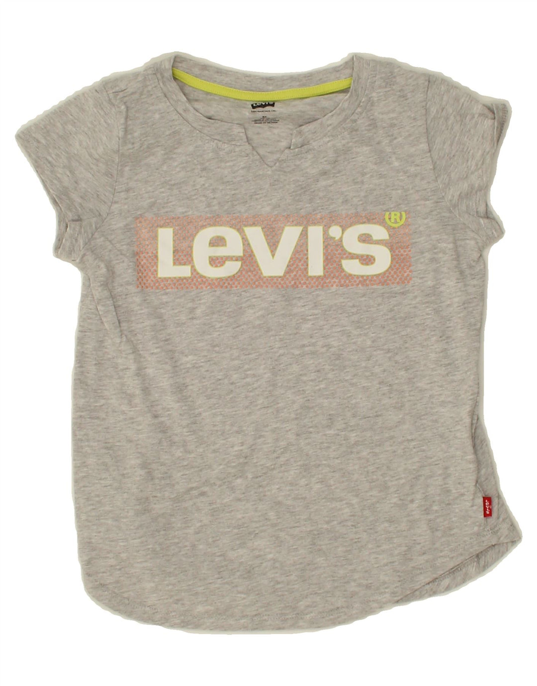 LEVI'S Girls Graphic T-Shirt Top 7-8 Years Grey Vintage Levi's and Second-Hand Levi's from Messina Hembry 