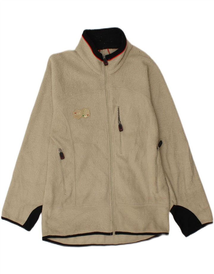 Jaqueta de lã masculina FILA UK 36 Small Off White Colourblock