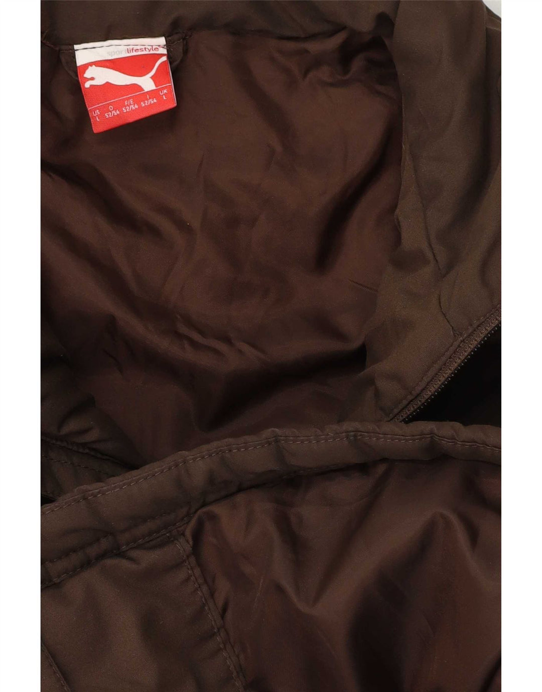 Jaqueta Puma Masculina Acolchoada UK 40 Grande Marrom