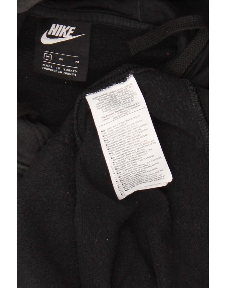 Nike masculino gráfico moletom com capuz médio algodão preto