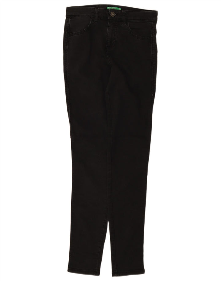 Benetton Jeans Slim Feminino W26 L29 Algodão Preto