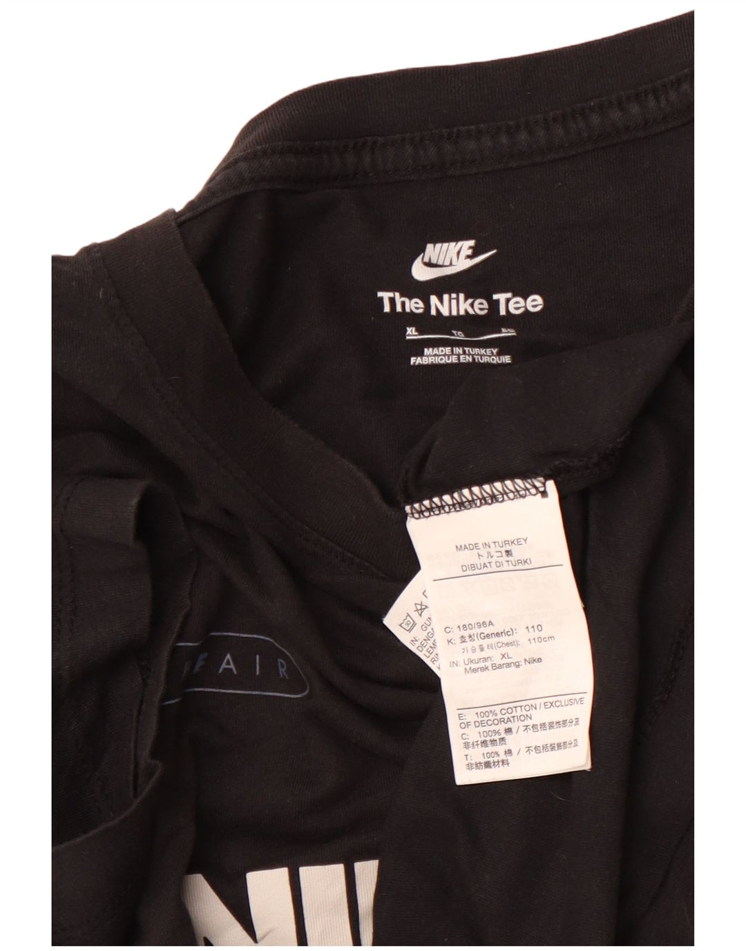 Camiseta gráfica masculina NIKE Top XL preto algodão esportivo