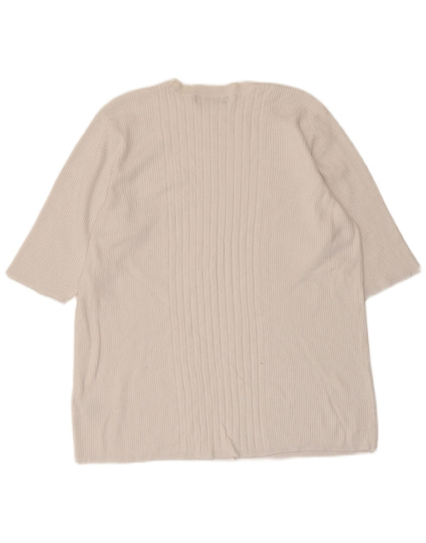 Blusa feminina Marks & Spencer UK 18 XL viscose branca