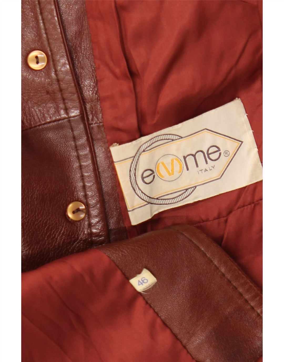 Jaqueta de couro feminina Emme IT 46 grande marrom