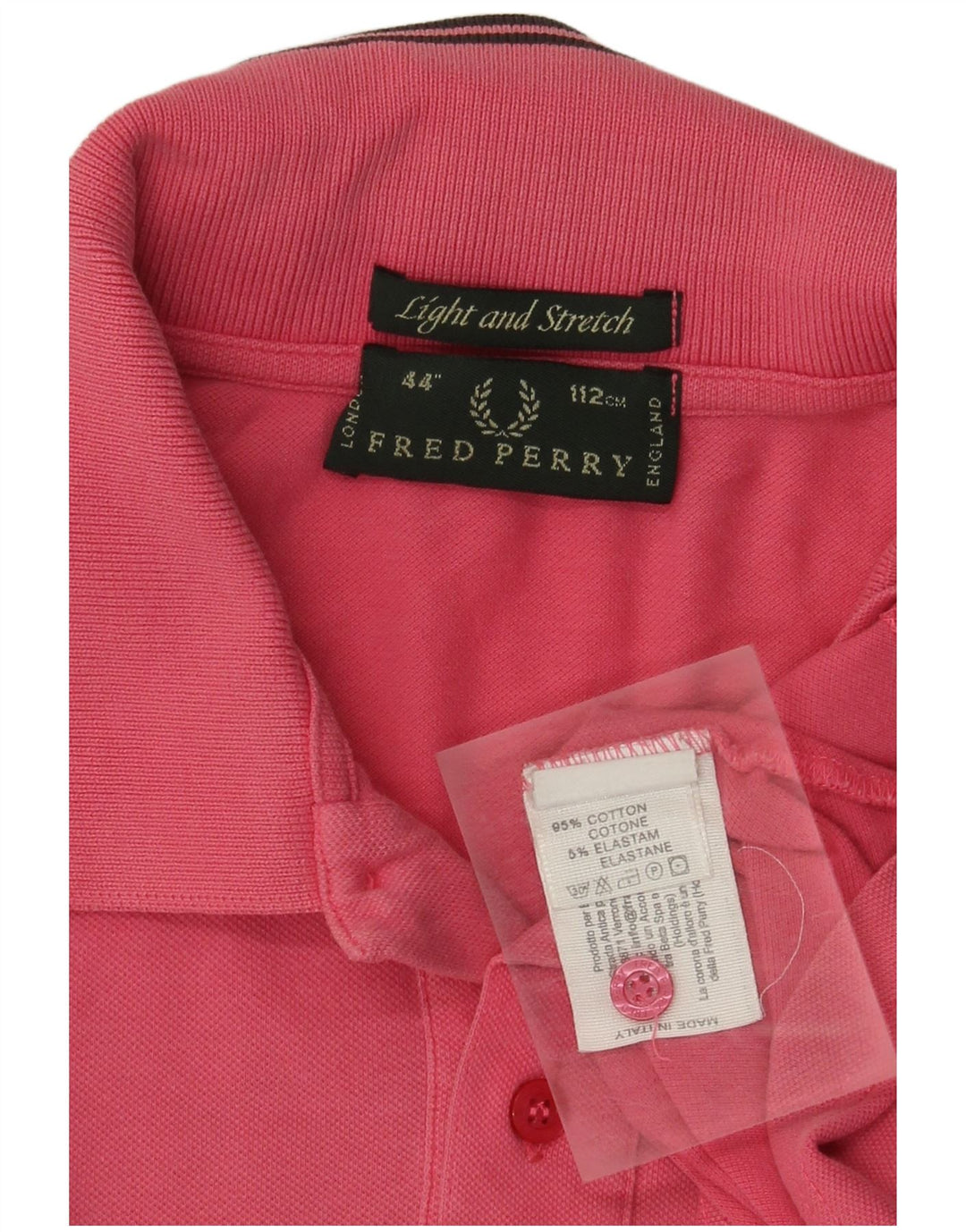 Camisa polo masculina Fred Perry médio algodão rosa