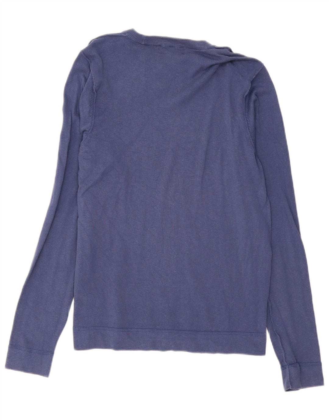 Zara Top gráfico masculino de manga comprida médio azul marinho algodão geométrico
