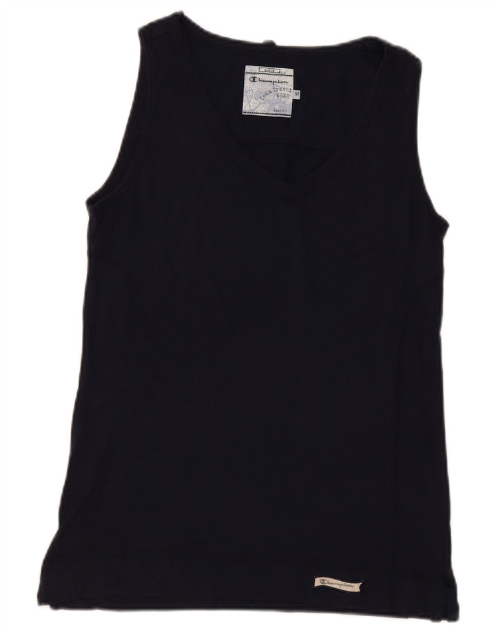 Colete feminino Champion Easy Fit Top UK 12 algodão azul marinho médio