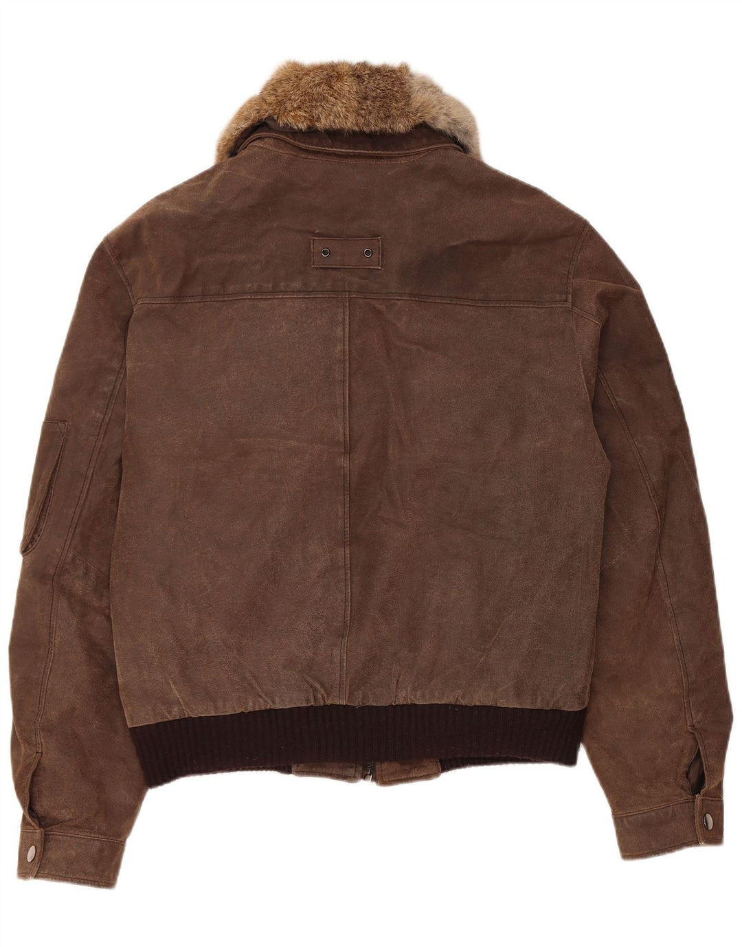Jaqueta masculina vintage de camurça bomber EU 52 XL couro marrom