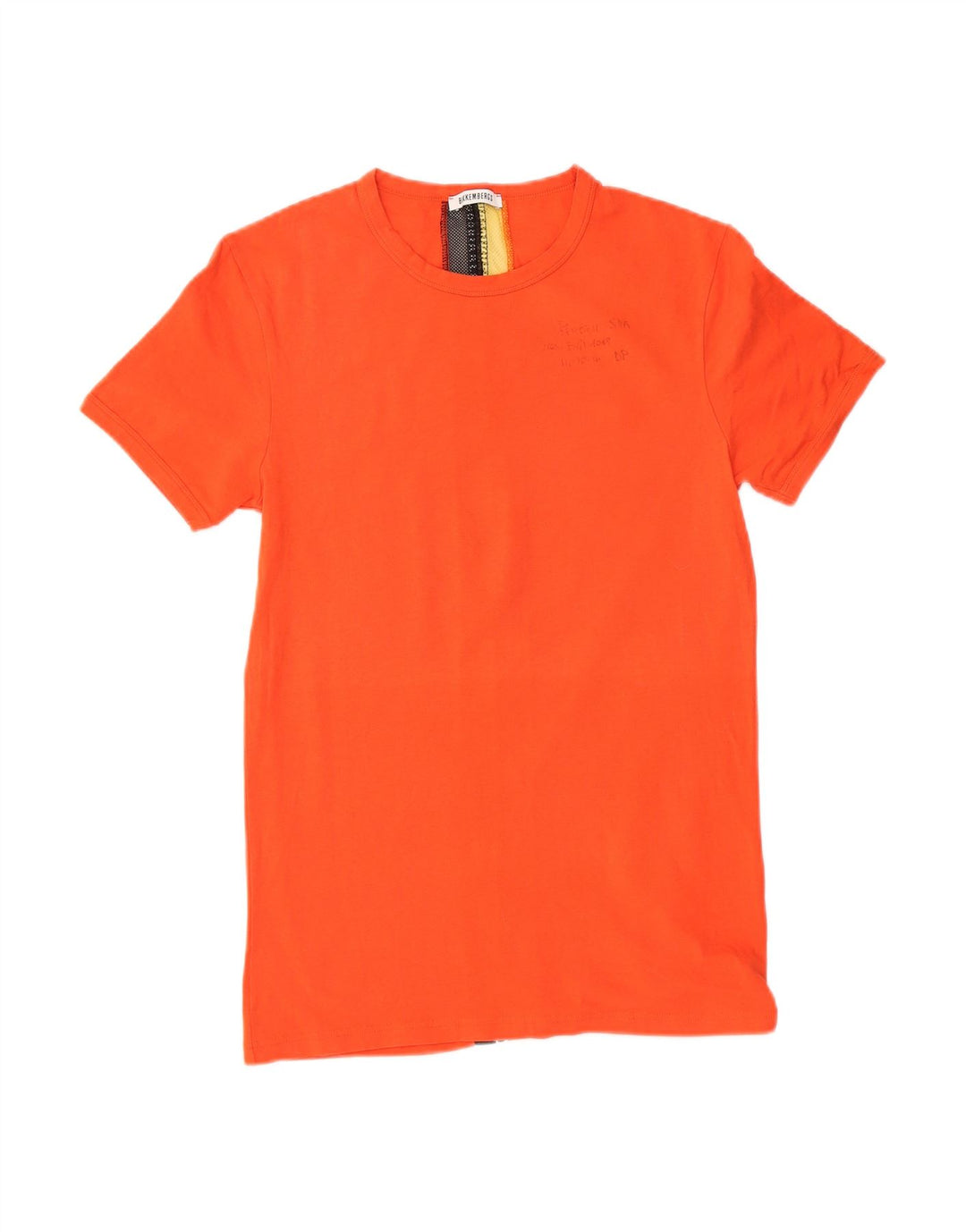 Camiseta gráfica masculina BIKKEMBERGS algodão laranja médio
