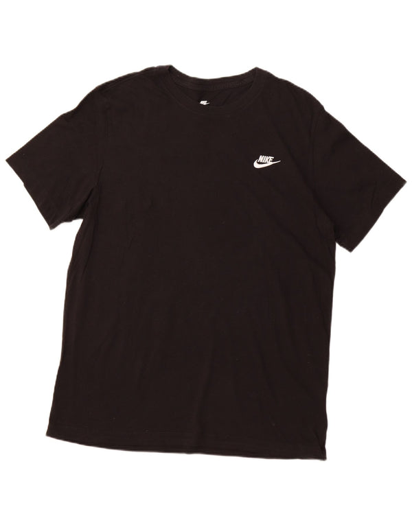 Camiseta masculina NIKE Top grande de algodão preto