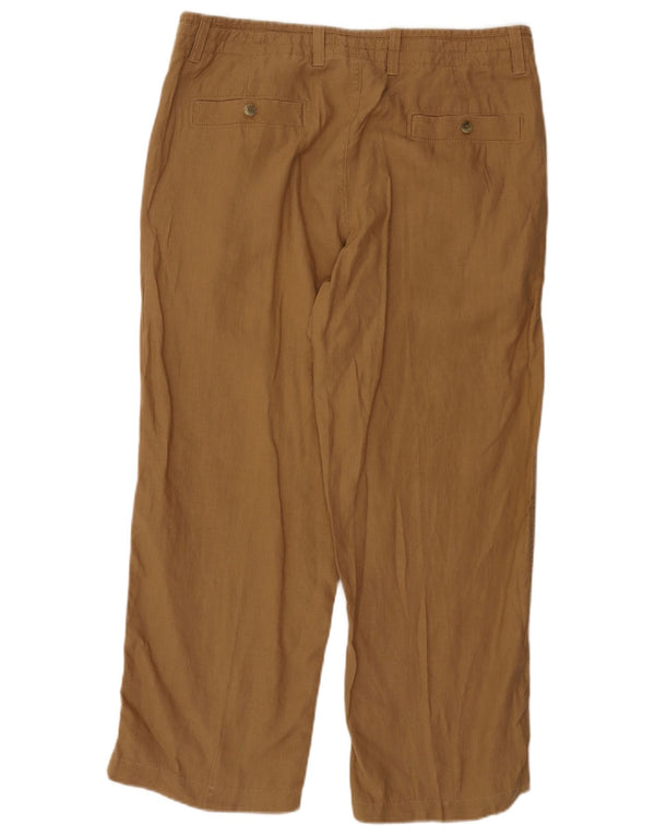 Calça chino reta masculina Marks & Spencer Blue Harbor W36 L26 marrom